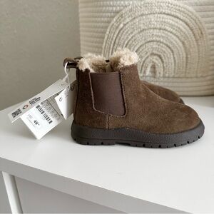 NWT ZARA LEATHER LINED BOOTS